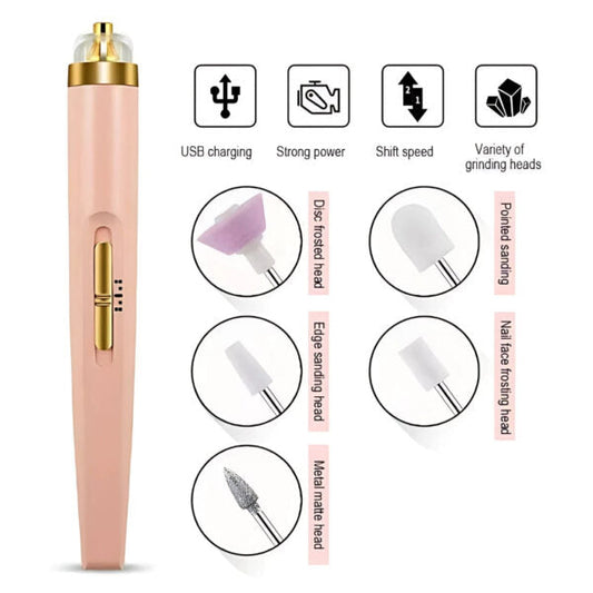 Portable Electric Nail Drill Set – Rechargeable Manicure & Pedicure Kit