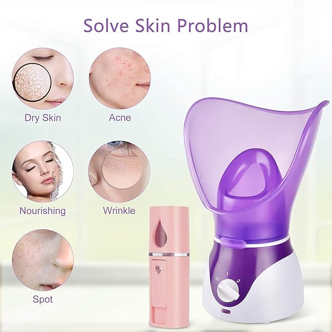 Nano Ionic Facial Steamer – Warm Mist Humidifier for Deep Pore Opening