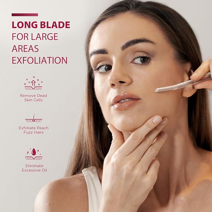 Dermaplaning Face Razor for Women – 6 Pack Facial Exfoliating Tool