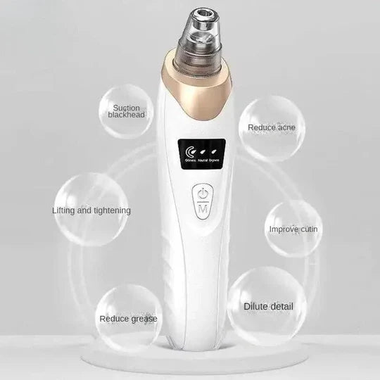 Blackhead Remover Vacuum – Electric Pore Cleaner with 6 Suction Heads